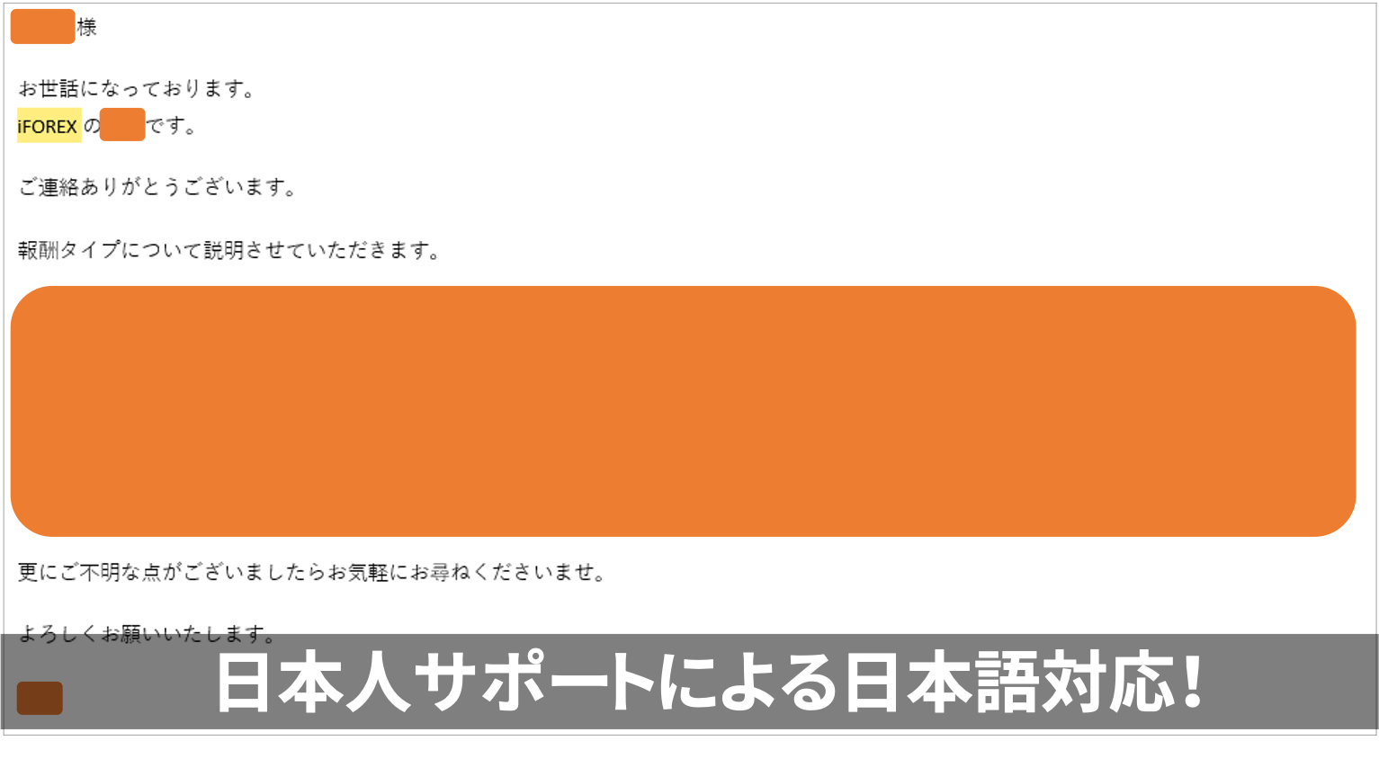 iForex　サポートの日本語